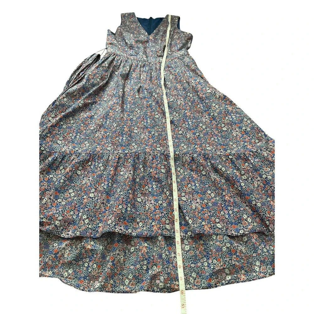J.Crew Liberty of London Faux-Wrap Dress sz 4 Tiered Kayoko Ditsy Floral Hi-Low